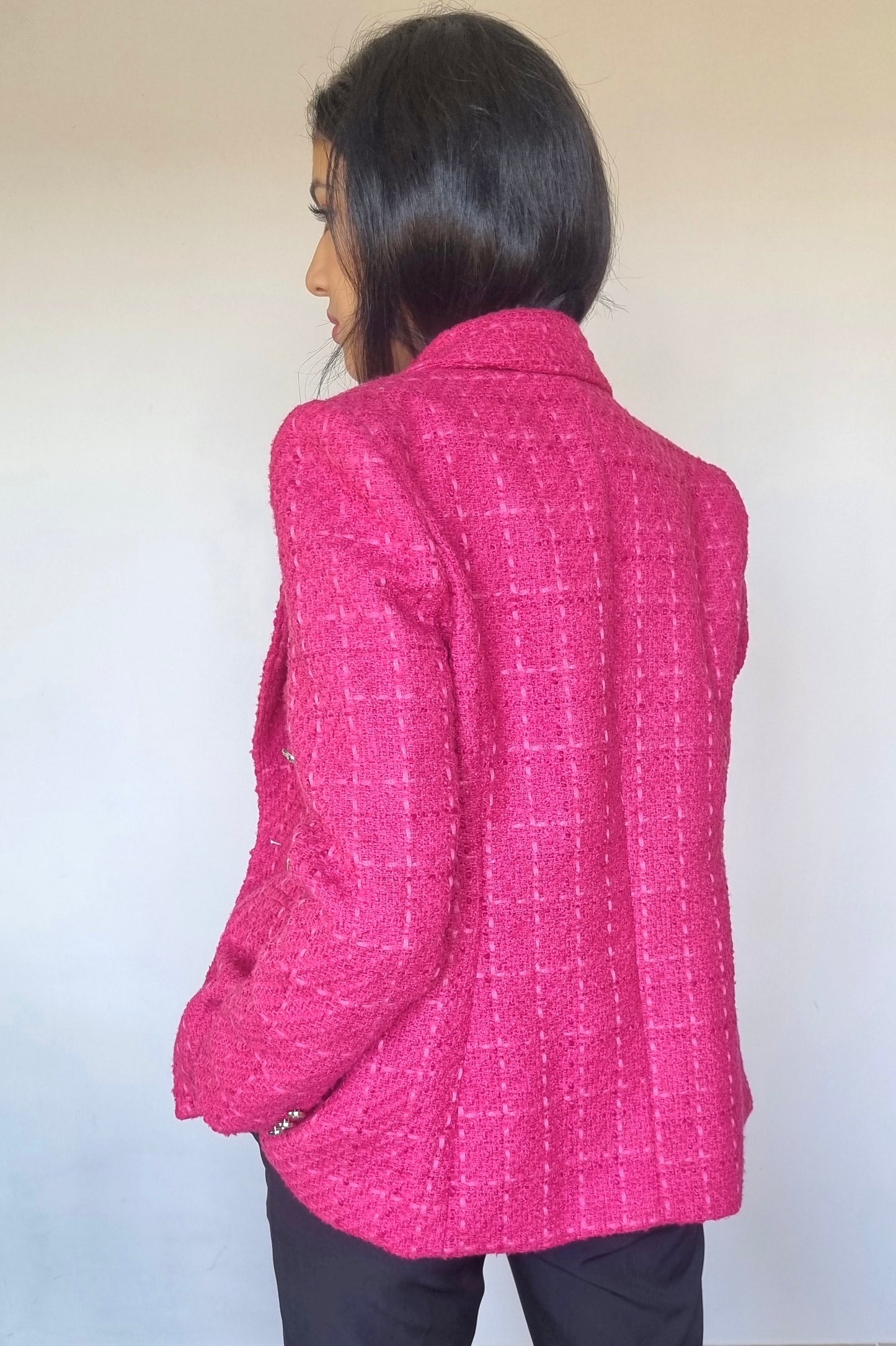 Blazer en Tweed Rose Serine