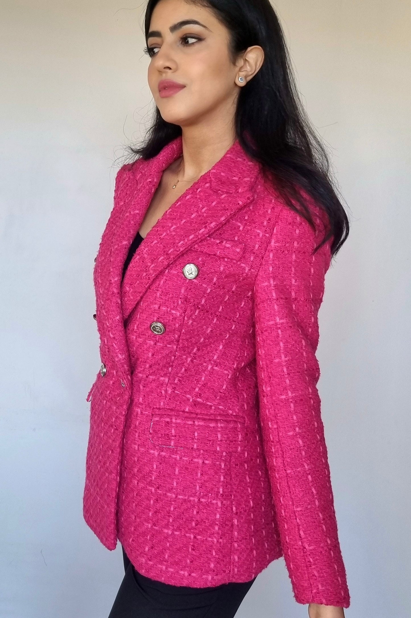 Blazer en Tweed Rose Serine