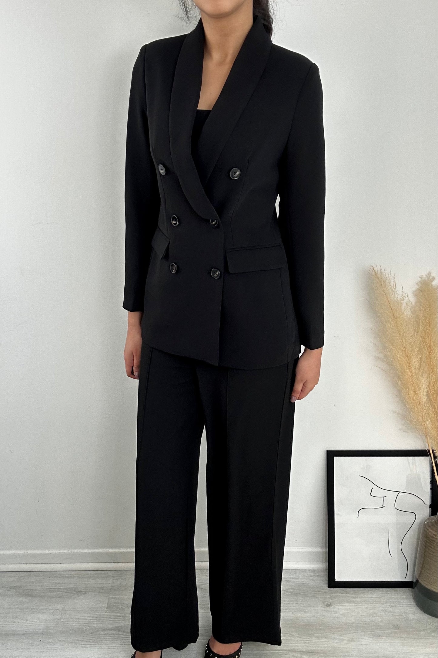 Pantalon Tailleur Noir Eva