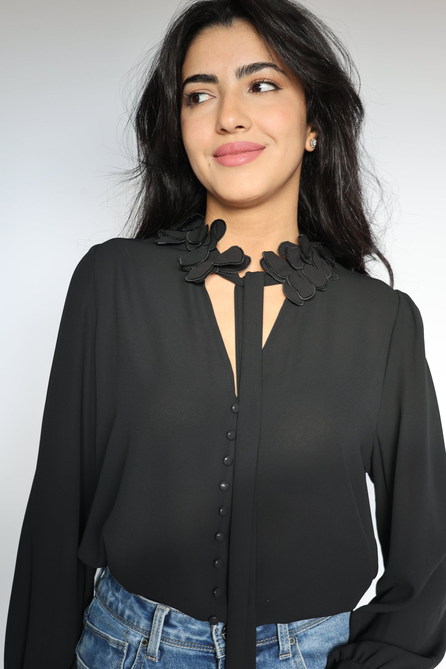 Chemise noire Cathy